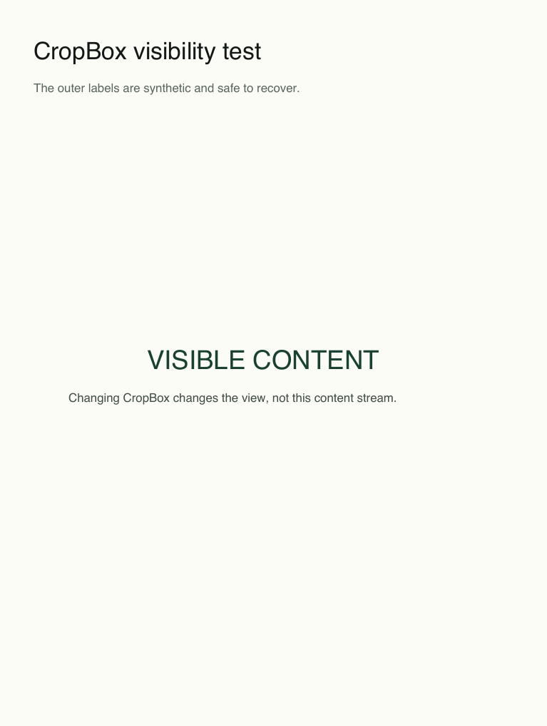 Cropped test PDF with outside-content markers hidden